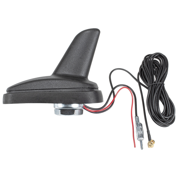 Shark Design Auto Dachantenne II mit Verstärker AM/FM/GPS SMB+ DIN -A