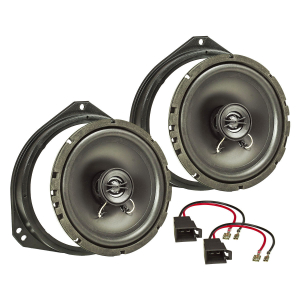 TA16.5-Pro Lautsprecher Einbau-Set kompatibel mit Opel Corsa B C Tigra Vivaro Renault Traffic 165mm Koaxial System