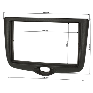 Double DIN Radio Bezel compatible with Toyota Yaris P1 1999 to 2003 black