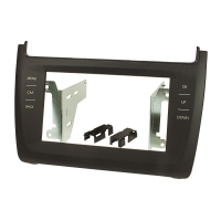 Double DIN Radio Bezel compatible with VW Polo V (Type 6C) from 2014 dark grey