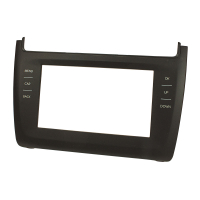 Double DIN Radio Bezel compatible with VW Polo V (Type 6C) from 2014 dark grey