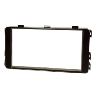 Double DIN radio bezel compatible with Mitsubishi Outlander from 2015 piano lacquer black