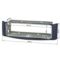 Radio panel set compatible with Smart fortwo (450) built 1998-2007 blue with metal shaft Radio adapter ISO Raku2 Antenna adapter DIN