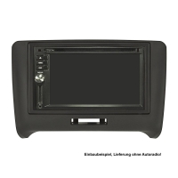Double DIN radio cover set compatible with Audi TT 8J My.2007-2014 anthracite with installation kit