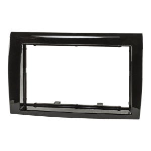 Double DIN Radio Bezel compatible with Fiat Bravo (Typ 198) 2007-2014 Piano black lacquer