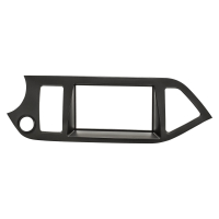 Double DIN Radio Bezel compatible with Kia Picanto from 2011-2017 black (vehicle with Start Stop)