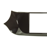 Double DIN radio bezel compatible with Alfa Romeo Giulietta (940) from 2010 piano lacquer black