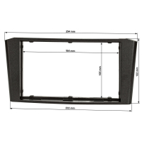 Double DIN Radio Bezel compatible with Toyota Avensis (T25) from 2003-2008 black