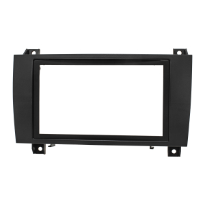 Double DIN Radio Bezel compatible with Mercedes SLK (Type R171) 2004 to 2011 black
