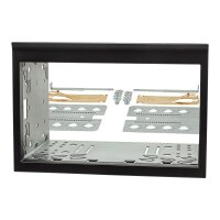 Double DIN radio bezel compatible with Porsche 911 Type 996 from 1998-2004, black