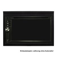 Double DIN radio bezel compatible with Porsche 911 Type 996 from 1998-2004, black