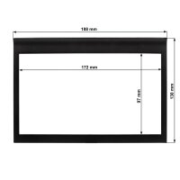 Double DIN radio bezel compatible with Porsche 911 Type 996 from 1998-2004, black
