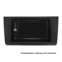 Double DIN radio cover set compatible with Suzuki Swift MZ/EZ Bj.2005-2010 anthracite / black with installation kit