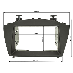 Double DIN Radio Bezel compatible with Hyundai iX35 from...