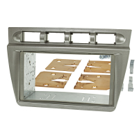 Double DIN Radio Bezel compatible with Kia Picanto SA 2004-2007 silver