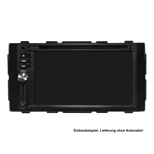 Double DIN Radio Bezel HQ compatible with Nissan Navara (D231) 4th generation from 2015 Piano black