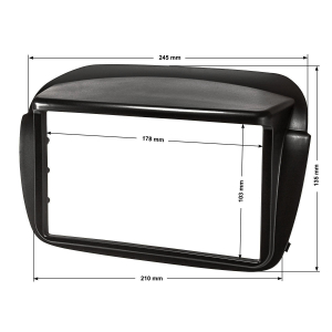Double DIN radio cover compatible with Fiat Doblo(Typ...