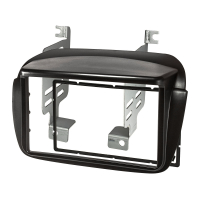 Double DIN radio cover compatible with Fiat Doblo(Typ 263) from 2010 Opel Combo D from 2012 black