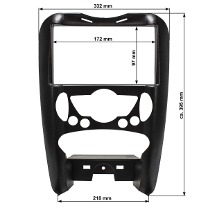 Double DIN 1DIN radio cover compatible with BMW Mini Cooper II R55 R56 R57 2006-2014 car with automatic air conditioner