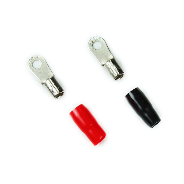 Ring terminals for cables up to 10qmm, D=4,2mm, 2 pieces, (1xR,1xS)