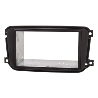 Double DIN radio cover set compatible with Smart fortwo 451 Facelift from Bj.10.2010-2014 black with installation kit