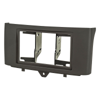 Double DIN radio bezel compatible with Smart fortwo 451 facelift from 2010-2015 black