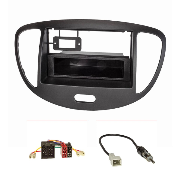 Double DIN 1DIN radio cover set compatible with Hyundai i10 My.2008-2