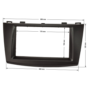 Double DIN Radio Bezel compatible with Mazda 3 (BL)...