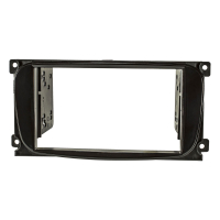 Double DIN Radio Bezel compatible with Ford C-Max Focus 2 Galaxy Mondeo Piano lacquer black