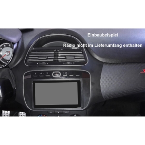 Doppel DIN Radioblende kompatibel mit Fiat Punto Punto Evo ab 2010 schwarz