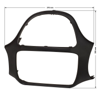 Double DIN Radio Bezel compatible with Fiat Punto Punto Evo from 2010 black