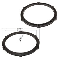 Lautsprecherringe Adapter Halterungen kompatibel mit Citroen C1 C4 Jumpy Peugeot 107 208 308 Toyota Aygo ProAce Opel Vivaro 165mm