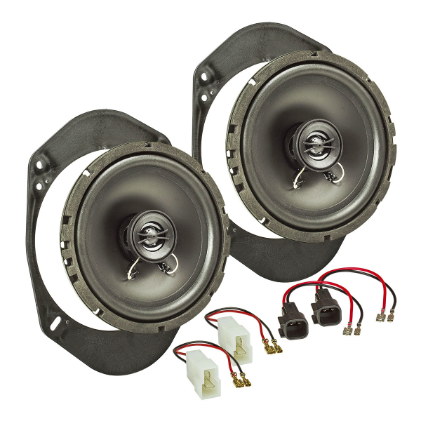 TA16.5-Pro Lautsprecher Einbau-Set kompatibel mit Ford Fiesta KA Focus Mondeo 165mm Koaxial System