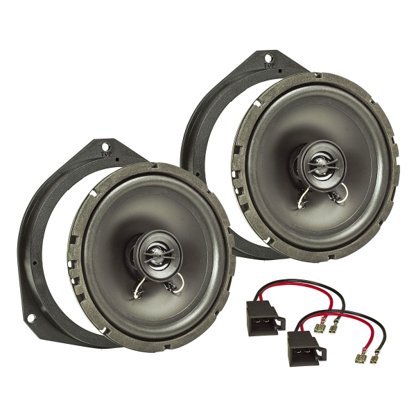 TA16.5-Pro Lautsprecher Einbau-Set kompatibel mit Opel Astra H Corsa D Corsa E 165mm Koaxial System