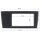 Double DIN radio bezel compatible with Volvo S60, S70, C70, V70, dark gray