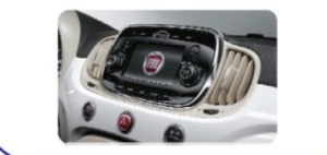 Doppel DIN Radioblende kompatibel mit Fiat 500 ab 2016 500 Abarth Piano Lack schwarz Fzg. mit Uconnect 5