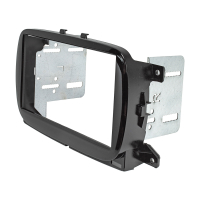 Double DIN radio bezel compatible with Fiat 500 from 2016 500 Abarth Piano black lacquer