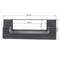 Radio bezel metal shaft compatible with BMW 5 Series E39 X5 E53 black