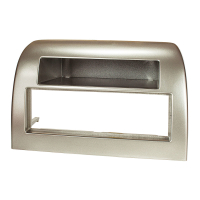 Radio cover metal slot compatible with Lancia Ypsilon from 2003 silver metallic