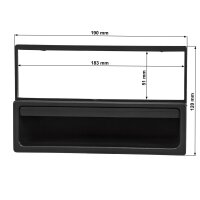 Radio bezel metal shaft compatible with Mazda MX-5 323 626 black