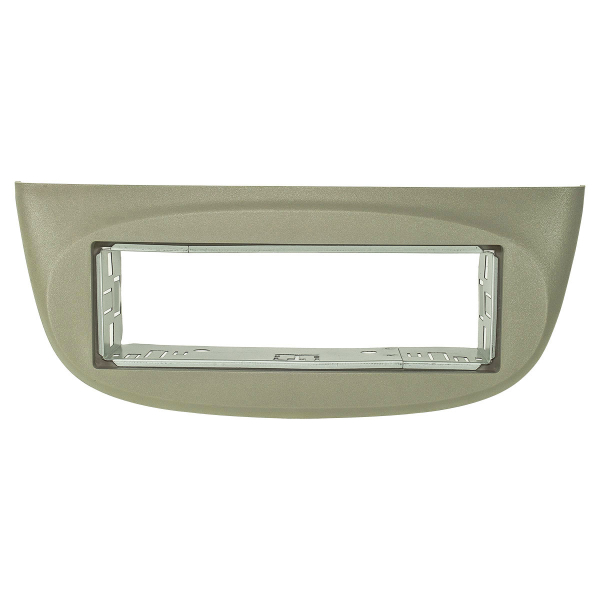 Radio bezel metal slot compatible with Renault Twingo II from 2007 Renault Wind from 2010 gray