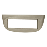 Radio bezel metal slot compatible with Renault Twingo II from 2007 Renault Wind from 2010 gray