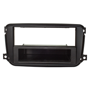 Radio cover metal slot compatible with Smart fortwo 451 facelift from 10/2010 black