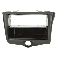 Radio cover metal slot compatible with Toyota Yaris P1 Facelift 2003 to 2006 black