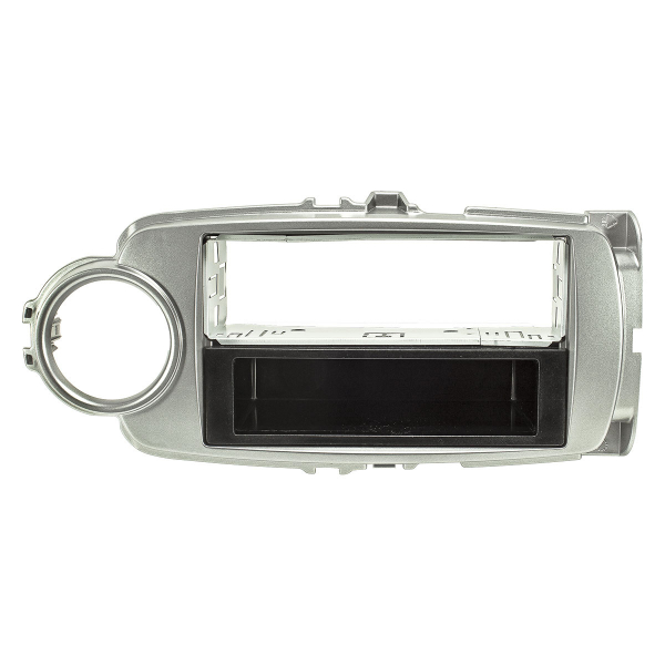Radio bezel metal slot compatible with Toyota Yaris (XP13) from 2011-2017 silver