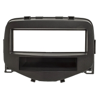 Radio cover metal slot compatible with Toyota Aygo Citroen C1 Peugeot 108 from 2014 black anthracite