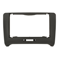 Double DIN radio cover set compatible with Audi TT 8J My.2007-2014 anthracite with Quadlock active system adapter for Bose double Fakra antenna adapter DIN release bracket