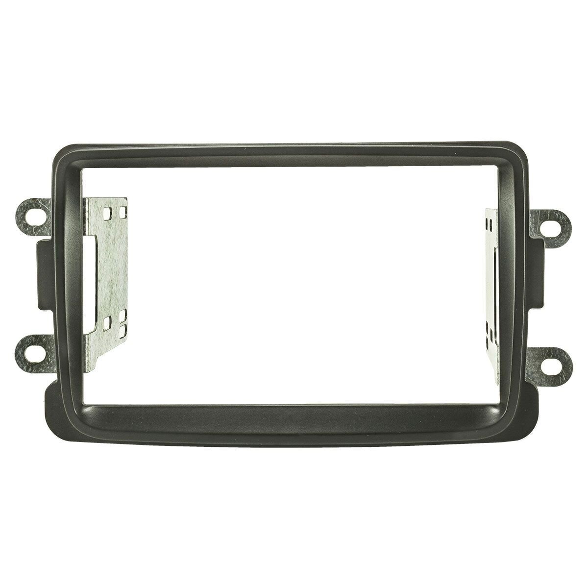 Tomzz Audio 2414-069 Doppel DIN Radioblende Set Kompatibel Mit FIAT 500 Bj.2008-2015 Schwarz Soft Touch Mit Beweglichen Lüftungsgittern Einbaukit