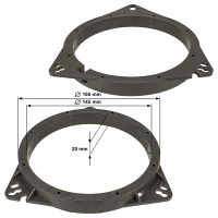 SOLID speaker rings adapter brackets compatible with Toyota Nissan Dacia for 165mm DIN speakers