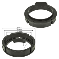 SOLID speaker rings adapter brackets compatible with Seat Skoda VW Leon Toledo Skoda Fabia Yeti Golf Polo Passat various installation locations for 165mm speakers